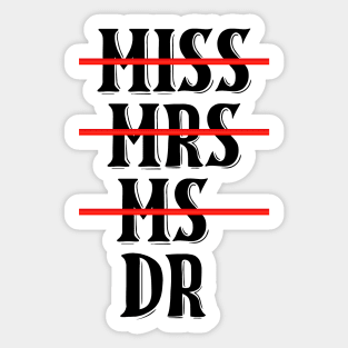 Miss Mrs Ms Dr Checklist Sticker